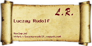 Luczay Rudolf névjegykártya